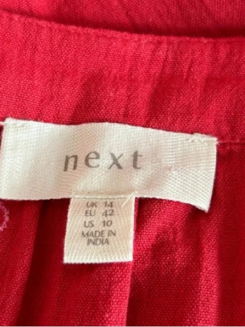 next Red Maxi Skirt with Light Pink Embroidered Motifs